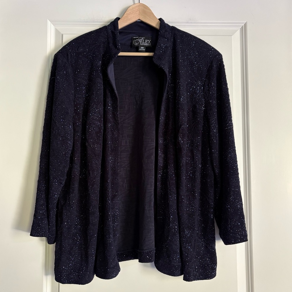 Alex Evenings Women’s Open Front Jacket